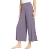 GYS Bamboo Viscose Wide Leg Gaucho Cropped Pants, High Waist Capris Cloud-Soft Pajama Pants with Pockets, Flowy Yoga Pants(Violet)