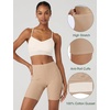 GYS Bamboo Viscose Women’s Slip Shorts for Under Dresses, Cloud-like Soft Anti Chafing Stretchy Boyshorts Panties(Deep Beige)