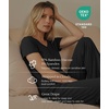 GYS Bamboo Viscose Pajamas for Women Set, 2 Piece Buttery-soft Loungewear Pjs Set Comfy Henley Neck T-shirt and Pants Outfits(Black)