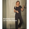 GYS Bamboo Viscose Pajamas for Women Set, 2 Piece Buttery-soft Loungewear Pjs Set Comfy Henley Neck T-shirt and Pants Outfits(Chocolate)