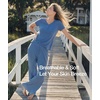 GYS Bamboo Viscose Pajamas for Women Set, 2 Piece Buttery-soft Loungewear Pjs Set Comfy Henley Neck T-shirt and Pants Outfits(Grayish Blue)