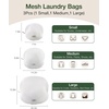 Laundry Bags Mesh Wash Bags for Delicates, 3 Pack (S/M/L) | Tangle-Free, Snag‑Resistant Fine Mesh, Durable Auto‑Lock Zipper, Washer & Dryer Ready, Hang Loop, S/M/L Fit Bras to Sheets