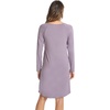LazyCozy Bamboo Viscose Long Sleeve Nightgowns for Women | Moisture-Wicking Sleep Dress for Hot Sleepers Night Sweats, Soft Lightweight Knee-Length Sleepshirts(Violet)