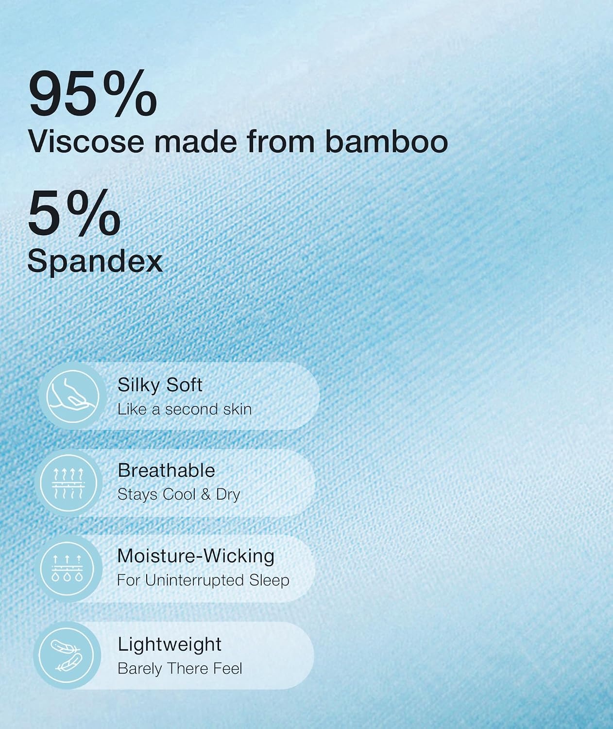 image:imageGYS Cooling Bamboo Viscose Nightgowns for Women MoistureWicking Sleep Dress for Hot Sleepers Night Sweats Soft Short Sleeve Sleepshirts with Satin VNeckPale Blue