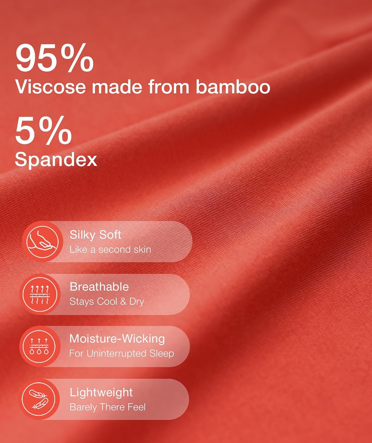 image:imageGYS Cooling Bamboo Viscose Nightgowns for Women MoistureWicking Sleep Dress for Hot Sleepers Night Sweats Soft Short Sleeve Sleepshirts with Satin VNeckPeach