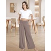 GYS Bamboo Viscose Pajama Pants for Women | Cooling for Night Sweats & Hot Sleepers, Wide Leg Flowy Palazzo Sleep Lounge Bottoms, Soft Pj Bottoms with Pockets(Camel)