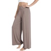 GYS Bamboo Viscose Pajama Pants for Women | Cooling for Night Sweats & Hot Sleepers, Wide Leg Flowy Palazzo Sleep Lounge Bottoms, Soft Pj Bottoms with Pockets(Camel)