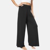 GYS Bamboo Viscose Pajama Pants for Women | Cooling for Night Sweats & Hot Sleepers, Wide Leg Flowy Palazzo Sleep Lounge Bottoms, Soft Pj Bottoms with Pockets(Black)