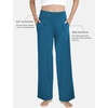 GYS Bamboo Viscose Pajama Pants for Women | Cooling for Night Sweats & Hot Sleepers, Wide Leg Flowy Palazzo Sleep Lounge Bottoms, Soft Pj Bottoms with Pockets(Teal Blue)