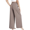 GYS Bamboo Viscose Pajama Pants for Women | Cooling for Night Sweats & Hot Sleepers, Wide Leg Flowy Palazzo Sleep Lounge Bottoms, Soft Pj Bottoms with Pockets(Camel)