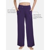 GYS Bamboo Viscose Pajama Pants for Women | Cooling for Night Sweats & Hot Sleepers, Wide Leg Flowy Palazzo Sleep Lounge Bottoms, Soft Pj Bottoms with Pockets(Purple)