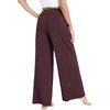 GYS Bamboo Viscose Pajama Pants for Women | Cooling for Night Sweats & Hot Sleepers, Wide Leg Flowy Palazzo Sleep Lounge Bottoms, Soft Pj Bottoms with Pockets(Ficus Red)