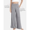 GYS Bamboo Viscose Pajama Pants for Women | Cooling for Night Sweats & Hot Sleepers, Wide Leg Flowy Palazzo Sleep Lounge Bottoms, Soft Pj Bottoms with Pockets(Heather Grey)