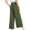 GYS Bamboo Viscose Pajama Pants for Women | Cooling for Night Sweats & Hot Sleepers, Wide Leg Flowy Palazzo Sleep Lounge Bottoms, Soft Pj Bottoms with Pockets(Army Green)