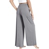 GYS Bamboo Viscose Pajama Pants for Women | Cooling for Night Sweats & Hot Sleepers, Wide Leg Flowy Palazzo Sleep Lounge Bottoms, Soft Pj Bottoms with Pockets(Heather Grey)