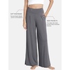 GYS Bamboo Viscose Pajama Pants for Women | Cooling for Night Sweats & Hot Sleepers, Wide Leg Flowy Palazzo Sleep Lounge Bottoms, Soft Pj Bottoms with Pockets(Dark Heather Grey)