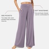 GYS Bamboo Viscose Pajama Pants for Women | Cooling for Night Sweats & Hot Sleepers, Wide Leg Flowy Palazzo Sleep Lounge Bottoms, Soft Pj Bottoms with Pockets(Violet)