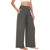 GYS Bamboo Viscose Pajama Pants for Women | Cooling for Night Sweats & Hot Sleepers, Wide Leg Flowy Palazzo Sleep Lounge Bottoms, Soft Pj Bottoms with Pockets(Iron Grey)