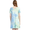 GYS Cooling Bamboo Viscose Nightgowns for Women | Moisture-Wicking Sleep Dress for Hot Sleepers Night Sweats, Soft Short Sleeve Sleepshirts with Satin V-Neck(Tie-dye Blue)