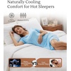 GYS Cooling Bamboo Viscose Nightgowns for Women | Moisture-Wicking Sleep Dress for Hot Sleepers Night Sweats, Soft Short Sleeve Sleepshirts with Satin V-Neck(Pale Blue)