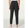 LazyCozy Bamboo Viscose Jogger Pajama Pants for Women | Cooling for Night Sweats & Hot Sleepers, Lightweight Sleep Lounge Bottoms with Pockets, Ultra-Soft, Drawstring Waist(Black)