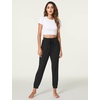 LazyCozy Bamboo Viscose Jogger Pajama Pants for Women | Cooling for Night Sweats & Hot Sleepers, Lightweight Sleep Lounge Bottoms with Pockets, Ultra-Soft, Drawstring Waist(Black)