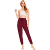 LazyCozy Bamboo Viscose Jogger Pajama Pants for Women | Cooling for Night Sweats & Hot Sleepers, Lightweight Sleep Lounge Bottoms with Pockets, Ultra-Soft, Drawstring Waist(Wine)
