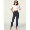 LazyCozy Bamboo Viscose Jogger Pajama Pants for Women | Cooling for Night Sweats & Hot Sleepers, Lightweight Sleep Lounge Bottoms with Pockets, Ultra-Soft, Drawstring Waist(Midnight Blue)