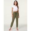 LazyCozy Bamboo Viscose Jogger Pajama Pants for Women | Cooling for Night Sweats & Hot Sleepers, Lightweight Sleep Lounge Bottoms with Pockets, Ultra-Soft, Drawstring Waist(Avocado)