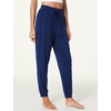 LazyCozy Bamboo Viscose Jogger Pajama Pants for Women | Cooling for Night Sweats & Hot Sleepers, Lightweight Sleep Lounge Bottoms with Pockets, Ultra-Soft, Drawstring Waist(Deep Blue)