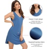 LazyCozy Bamboo Viscose Nightgowns for Women, Soft Night Shirts for Women Sleepwear, Summer Sleeveless V Neck Tank Pajama(A-prussian Blue)