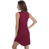 LazyCozy Bamboo Viscose Nightgowns for Women, Soft Night Shirts for Women Sleepwear, Summer Sleeveless V Neck Tank Pajama(A-wine)