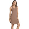 LazyCozy Bamboo Viscose Nightgowns for Women, Soft Night Shirts for Women Sleepwear, Summer Sleeveless V Neck Tank Pajama(Camel)