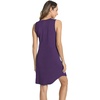 LazyCozy Bamboo Viscose Nightgowns for Women, Soft Night Shirts for Women Sleepwear, Summer Sleeveless V Neck Tank Pajama(Purple)