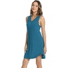 LazyCozy Bamboo Viscose Nightgowns for Women, Soft Night Shirts for Women Sleepwear, Summer Sleeveless V Neck Tank Pajama(Teal Blue)