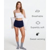 LazyCozy Bamboo Viscose Sleep Shorts for Women, Soft Dolphin Lounge Shorts | Comfy Y2K Micro Mini Pajama Shorts, Lightweight Booty Shorts, Summer Pj Shorts, Knit Workout Shorts(Navy)