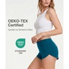 LazyCozy Bamboo Viscose Sleep Shorts for Women, Soft Dolphin Lounge Shorts | Comfy Y2K Micro Mini Pajama Shorts, Lightweight Booty Shorts, Summer Pj Shorts, Knit Workout Shorts(Teal Blue)