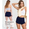 LazyCozy Bamboo Viscose Sleep Shorts for Women, Soft Dolphin Lounge Shorts | Comfy Y2K Micro Mini Pajama Shorts, Lightweight Booty Shorts, Summer Pj Shorts, Knit Workout Shorts(Navy)