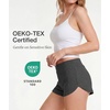 LazyCozy Bamboo Viscose Sleep Shorts for Women, Soft Dolphin Lounge Shorts | Comfy Y2K Micro Mini Pajama Shorts, Lightweight Booty Shorts, Summer Pj Shorts, Knit Workout Shorts(Dark Heather Grey)