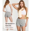 LazyCozy Bamboo Viscose Sleep Shorts for Women, Soft Dolphin Lounge Shorts | Comfy Y2K Micro Mini Pajama Shorts, Lightweight Booty Shorts, Summer Pj Shorts, Knit Workout Shorts(Heather Grey)