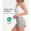 LazyCozy Bamboo Viscose Sleep Shorts for Women, Soft Dolphin Lounge Shorts | Comfy Y2K Micro Mini Pajama Shorts, Lightweight Booty Shorts, Summer Pj Shorts, Knit Workout Shorts(Heather Grey)