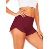 LazyCozy Bamboo Viscose Sleep Shorts for Women, Soft Dolphin Lounge Shorts | Comfy Y2K Micro Mini Pajama Shorts, Lightweight Booty Shorts, Summer Pj Shorts, Knit Workout Shorts(Wine)