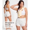 LazyCozy Bamboo Viscose Sleep Shorts for Women, Soft Dolphin Lounge Shorts | Comfy Y2K Micro Mini Pajama Shorts, Lightweight Booty Shorts, Summer Pj Shorts, Knit Workout Shorts(White)