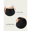 LazyCozy Womens Bamboo Viscose Capri Pajama Pants Wide Leg Casual Palazzo Pants Summer Cooling Flowy PJ Bottoms with Pockets(Black)