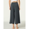 LazyCozy Womens Bamboo Viscose Capri Pajama Pants Wide Leg Casual Palazzo Pants Summer Cooling Flowy PJ Bottoms with Pockets(Carbon Grey)