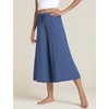 LazyCozy Womens Bamboo Viscose Capri Pajama Pants Wide Leg Casual Palazzo Pants Summer Cooling Flowy PJ Bottoms with Pockets(Prussian Blue)