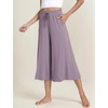 LazyCozy Womens Bamboo Viscose Capri Pajama Pants Wide Leg Casual Palazzo Pants Summer Cooling Flowy PJ Bottoms with Pockets(Violet)