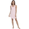LazyCozy Bamboo Viscose Nightgowns for Women, Soft Night Shirts for Women Sleepwear, Summer Sleeveless V Neck Tank Pajama(A-pink)