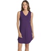 LazyCozy Bamboo Viscose Nightgowns for Women, Soft Night Shirts for Women Sleepwear, Summer Sleeveless V Neck Tank Pajama(Purple)