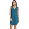 LazyCozy Bamboo Viscose Nightgowns for Women, Soft Night Shirts for Women Sleepwear, Summer Sleeveless V Neck Tank Pajama(Teal Blue)